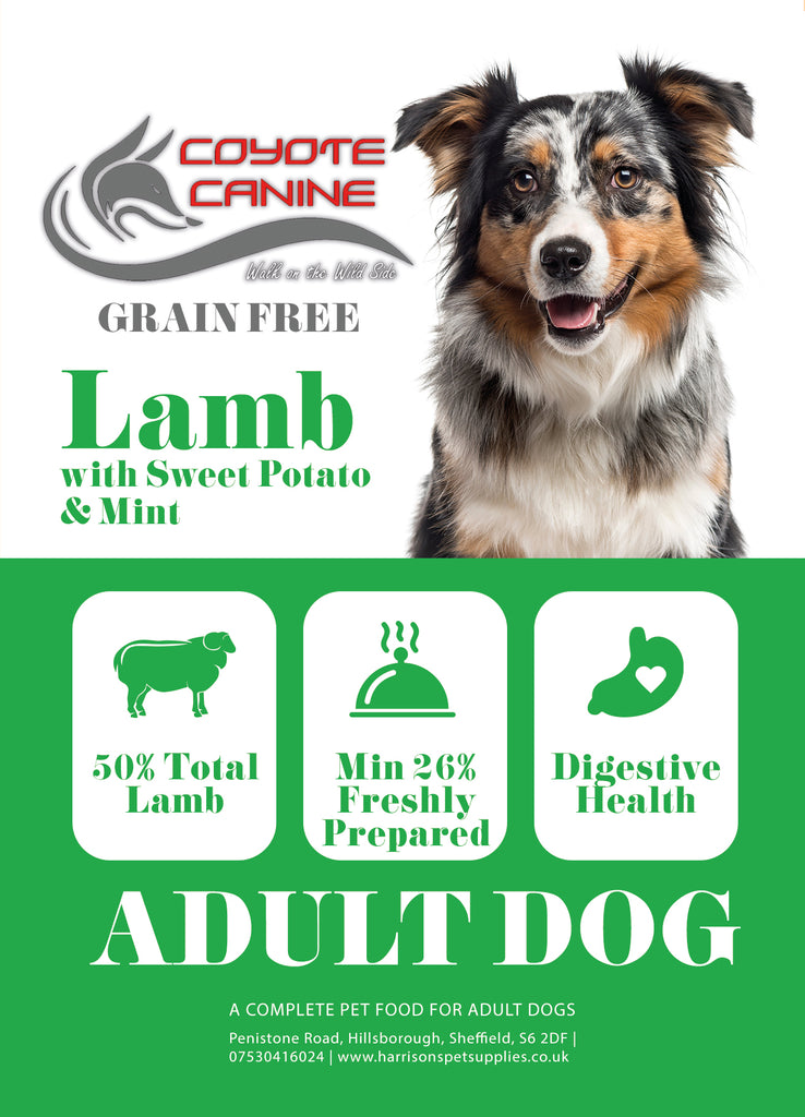 Coyote Canine Grain Free Lamb, Sweet Potato & Mint