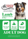 Coyote Canine Grain Free Food 12kg Mix - 2 x 6kg bags