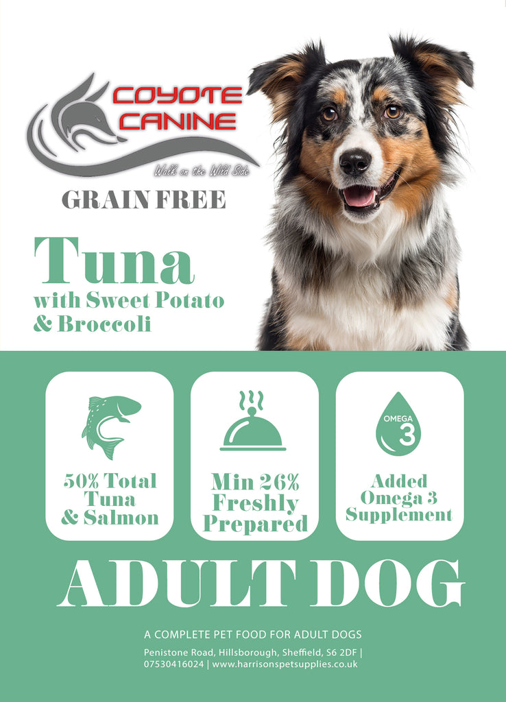 Coyote Canine Grain Free Tuna, Sweet Potato & Broccoli