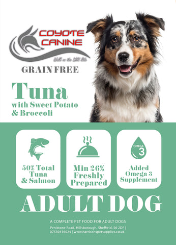 Coyote Canine Grain Free Tuna, Sweet Potato & Broccoli